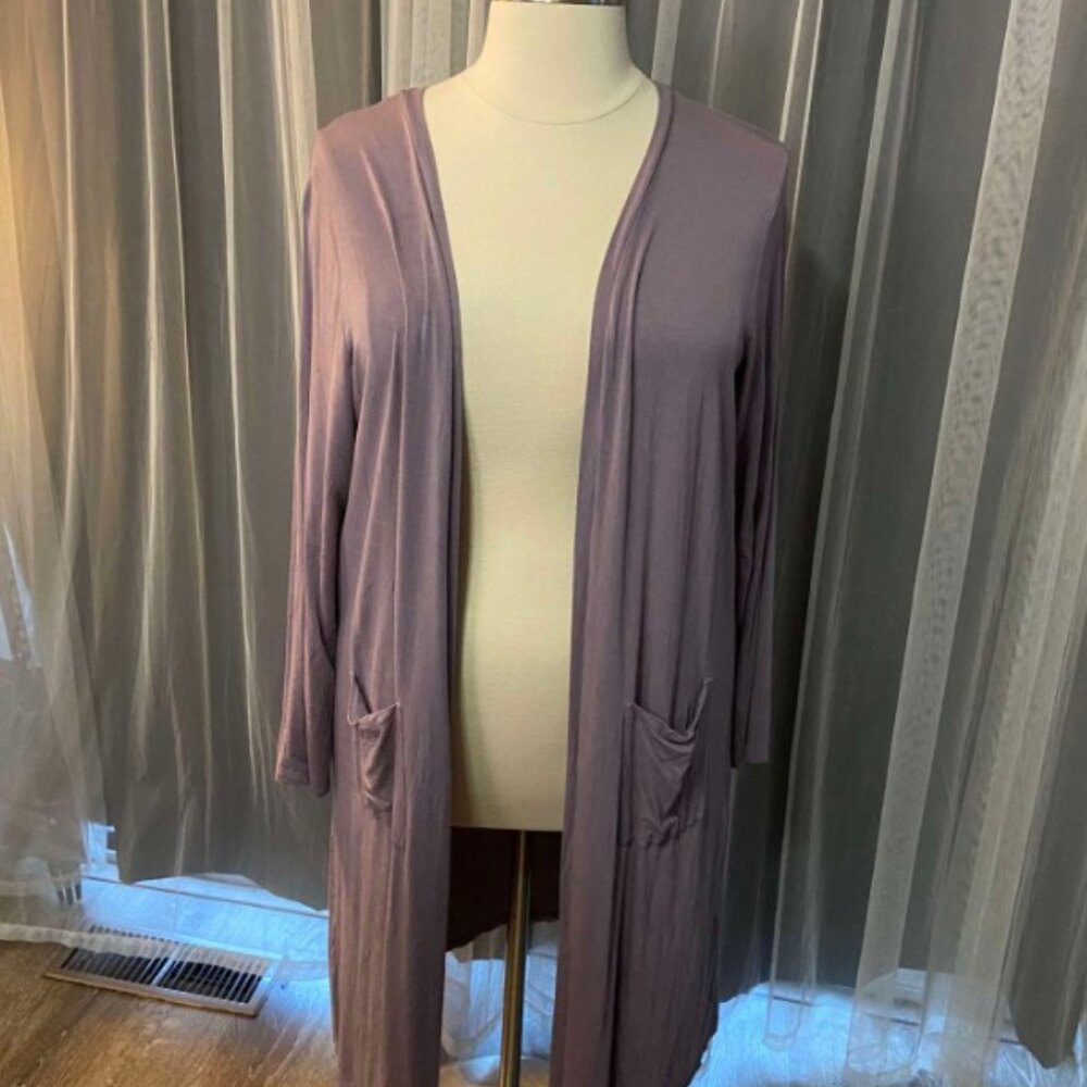 Torrid Size 3 Super Soft Duster Open Front- Purple - image 5